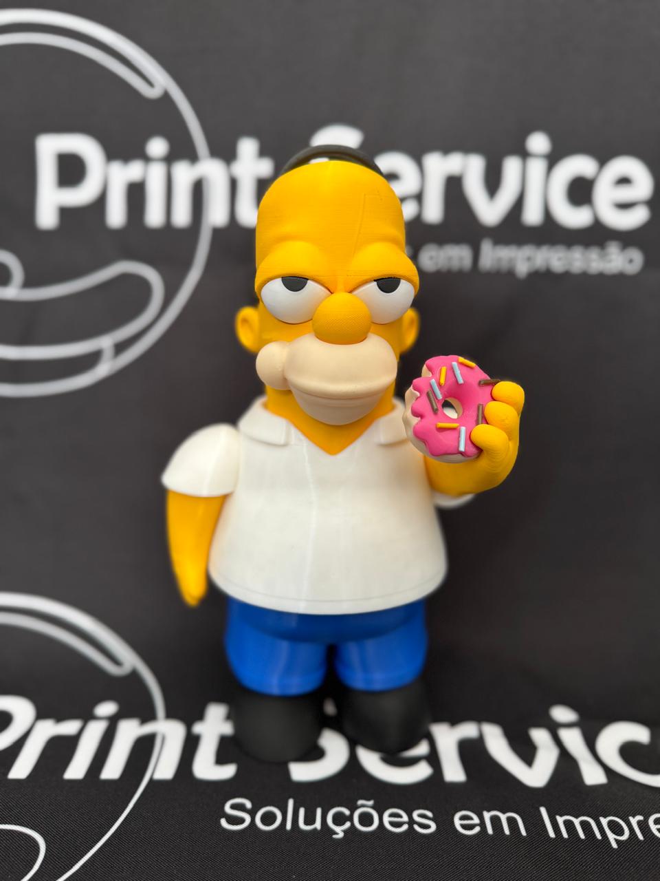 Homer Simpson em 3D — Com sua clássica rosquinha!