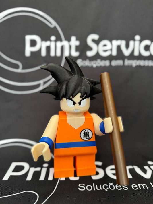 Goku em formato LEGO — Edição 3D