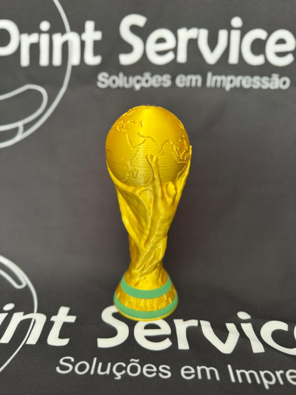 Taça Copa do Mundo 3D — 18cm de Paixão pelo Futebol