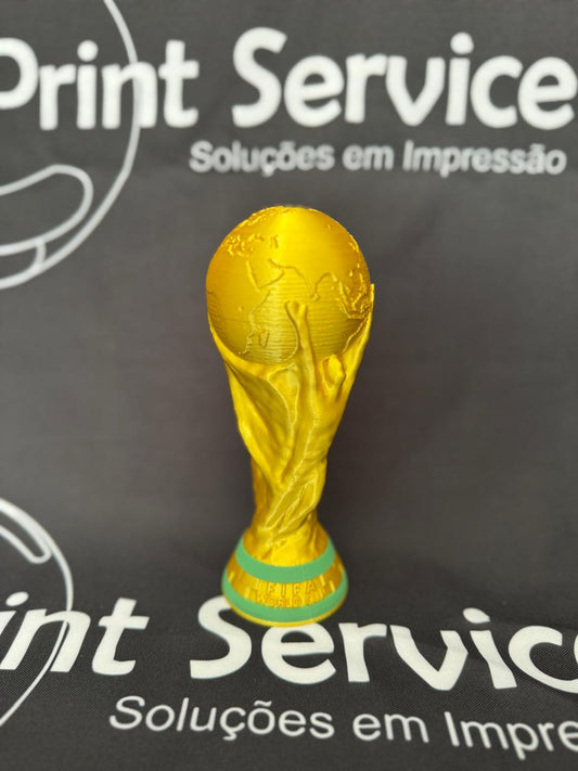 Taça Copa do Mundo 3D — 18cm de Paixão pelo Futebol
